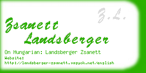 zsanett landsberger business card